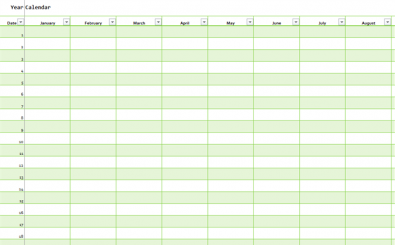 Vertical Calendar Template Excel