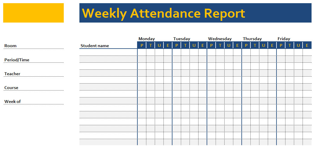 Weekly Attendance Chart