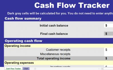 Cash Flow Chart Template