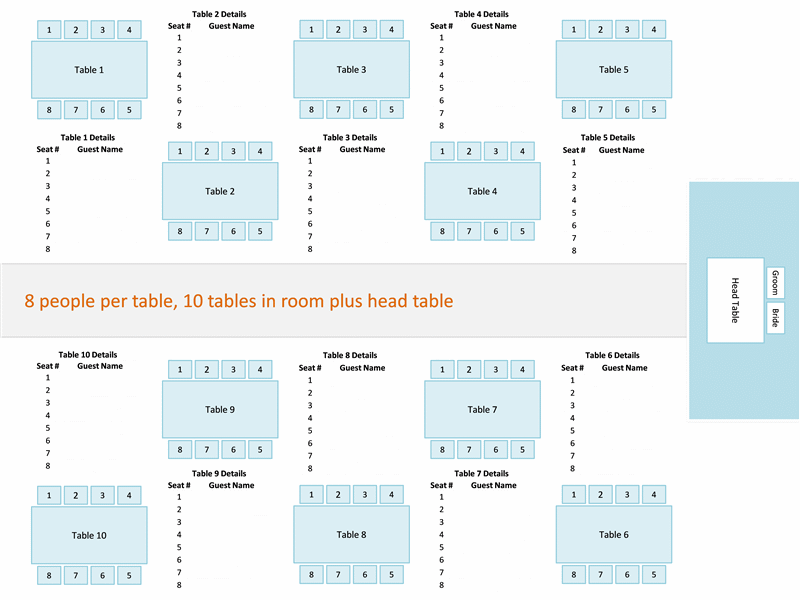 Seating Chart Format