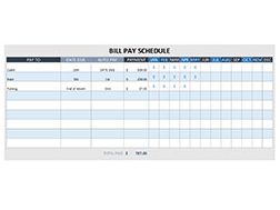 Bill Pay Schedule