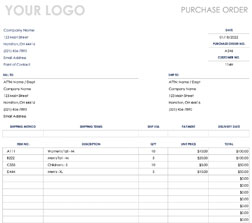 Blank Order Form Template