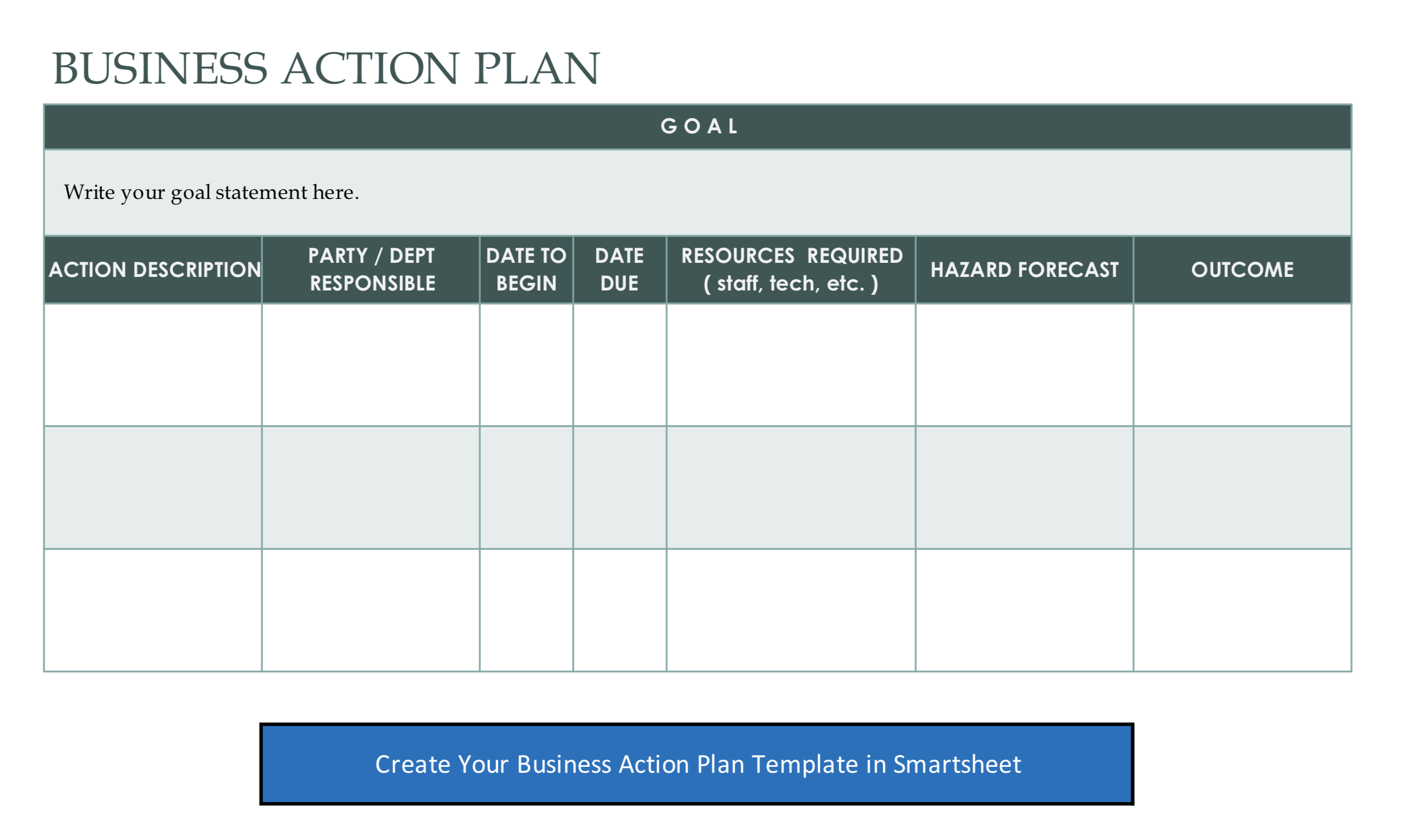 HR Action Plan Template ExcelTemplate