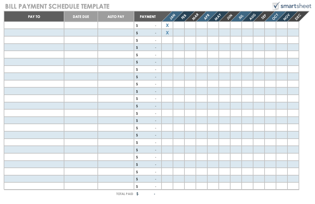 Project Payment Schedule Template Excel Templates