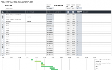 Project Time Tracking Template