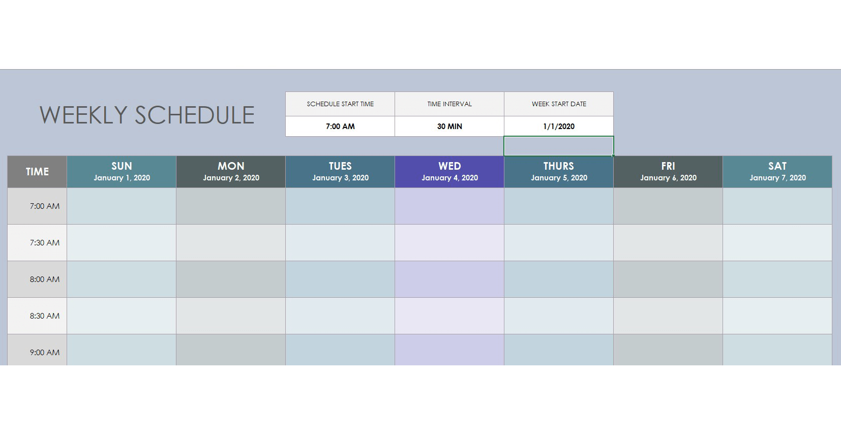 Weekly Schedule Template | Excel Templates