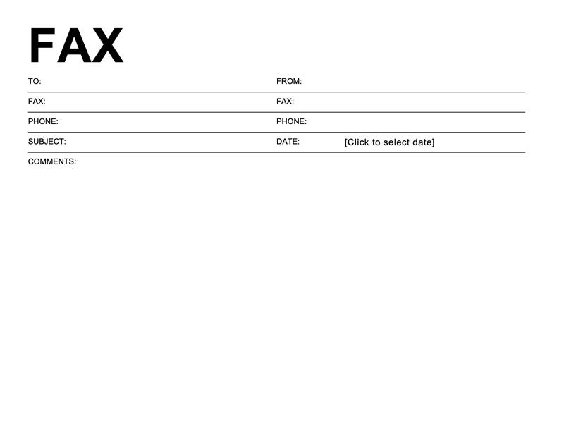 Fax Cover Sheet Template Excel Templates