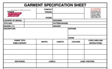 Garment Spec Sheet Template