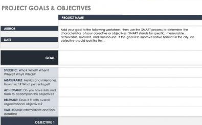 Goal Setting Worksheet Template