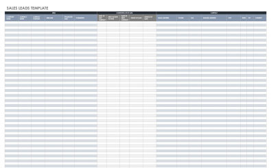 Sales Lead Tracking Spreadsheet